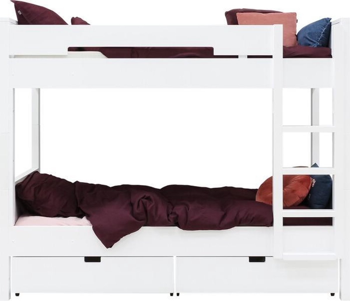 Bopita Combiflex stapelbed 90x200 met rechte trap - Wit