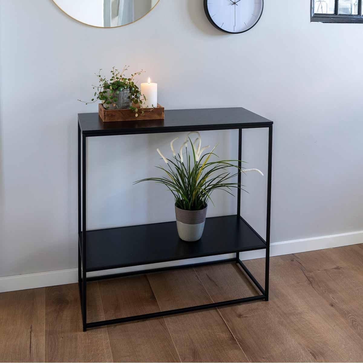 Artichok Karen industriële sidetable Metaal L80 x B36 x H80 cm - Zwart