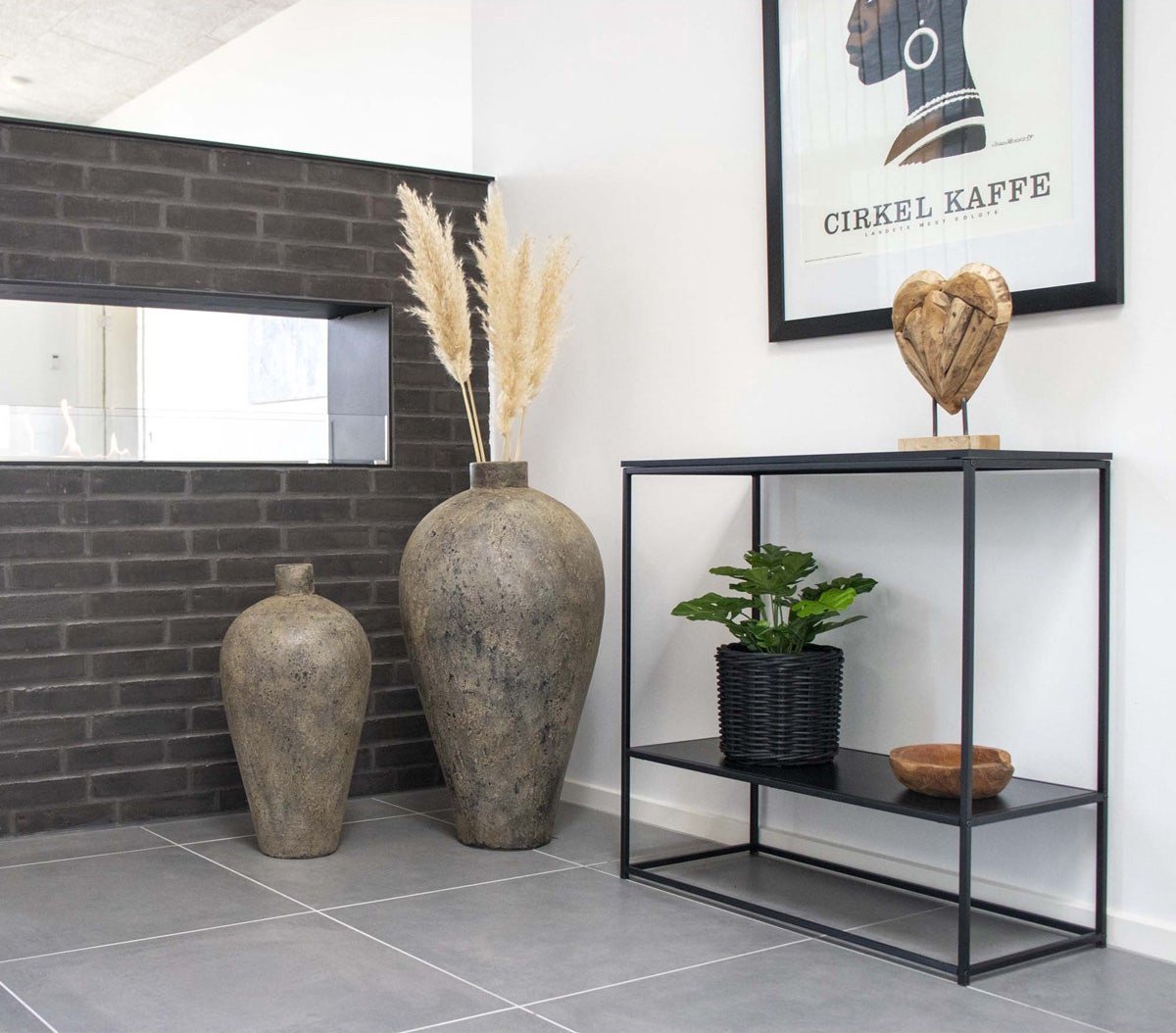 Artichok Karen industriële sidetable Metaal L80 x B36 x H80 cm - Zwart