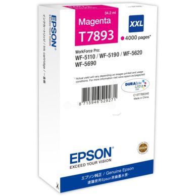Epson Epson T7893 Inktcartridge magenta, 4.000 pagina's T7893 Replace: N/A