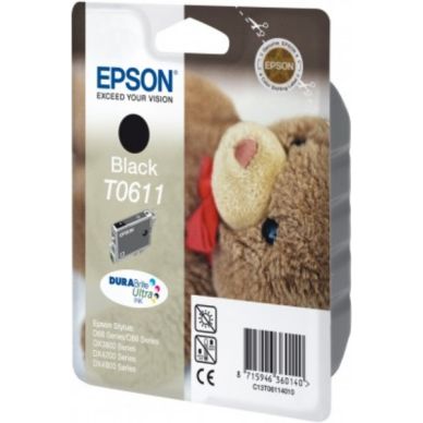 Epson Epson T0611 Inktcartridge zwart, 250 pagina's T0611 Replace: N/A