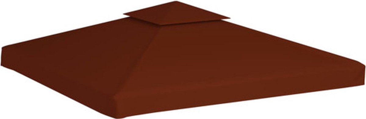 vidaXL Prieeldak 2-laags 310 g/m² 3x3 m terracottakleurig - Bruin