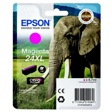 Epson Epson 24XL Inktcartridge magenta, 740 pagina's T2433 Replace: N/A