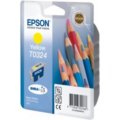 Epson Epson T0324 Inktcartridge geel, 16 ml T0324 Replace: N/A