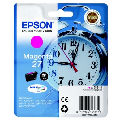 Epson Epson 27 Inktcartridge magenta, 300 pagina's T2703 Replace: N/A