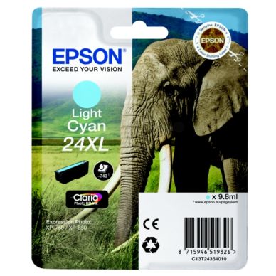 Epson Epson 24XL Inktcartridge licht cyaan, 740 pagina's T2435 Replace: N/A