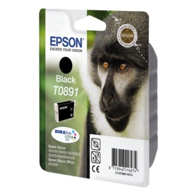 Epson Epson T0891 Inktcartridge zwart, 5,8 ml T0891 Replace: N/A