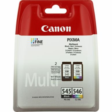 Canon Multipack inktcartridges, CMY+BK (PG-545, CL-546) 8287B006 Replace: N/A