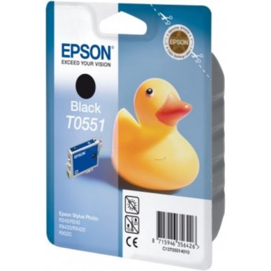 Epson Epson T0551 Inktcartridge zwart, 290 pagina's T0551 Replace: N/A