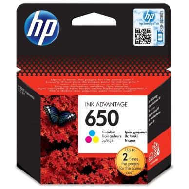 HP HP 650 Inktcartridge 3-kleuren, 200 pagina's CZ102AE Replace: CZ102AE