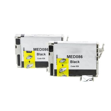 WL Inktcartridge zwart, 2x395 pagina's, hoge capaciteit MED086 Replace: T0711H