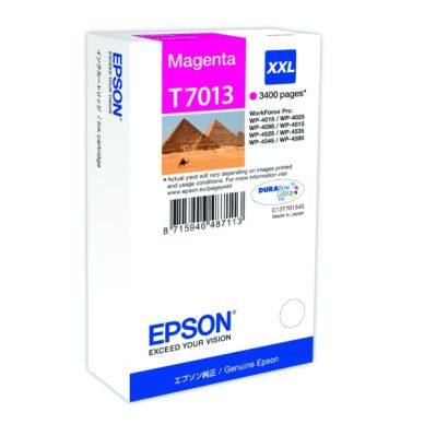 Epson Epson T7013 Inktcartridge magenta, 3.400 pagina's T7013 Replace: N/A