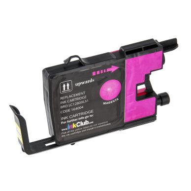 inkClub Inktcartridge, vervangt Brother LC1280XL-M, magenta, 1155 pagina's KBA056 Replace: LC1280XLM