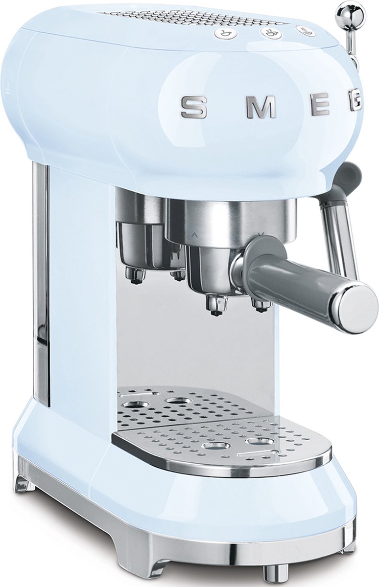 SMEG - Cafetera Espresso Manual ECF01PBEU - Azul