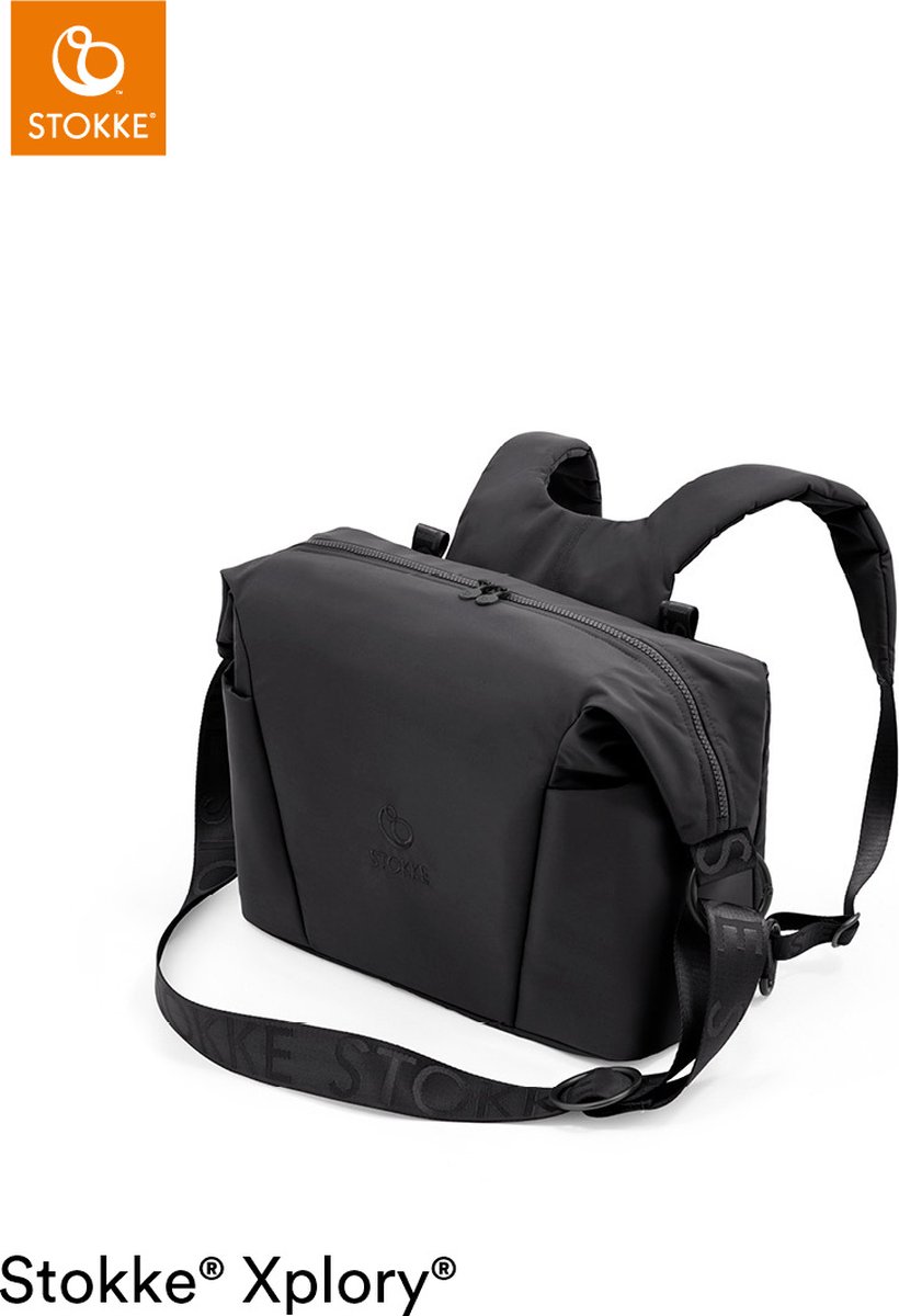 Stokke - Bolso Con Cambiador ® Xplory X Changing Bag Para Silla De Paseo Negro Intenso