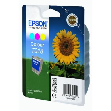 Epson Epson T018 Inktcartridge 3-kleuren, 3x13,5 ml T018 Replace: N/A