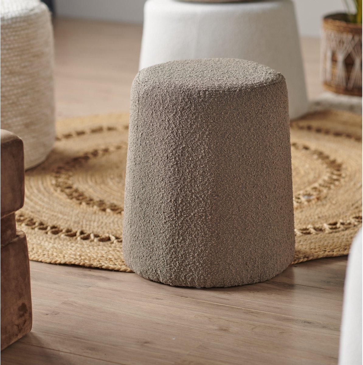 Light & Living Poef Lauryn - Bruin