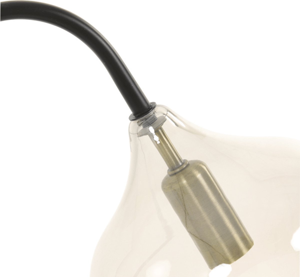 Light & Living Vloerlamp Rakel Transparant - Zwart