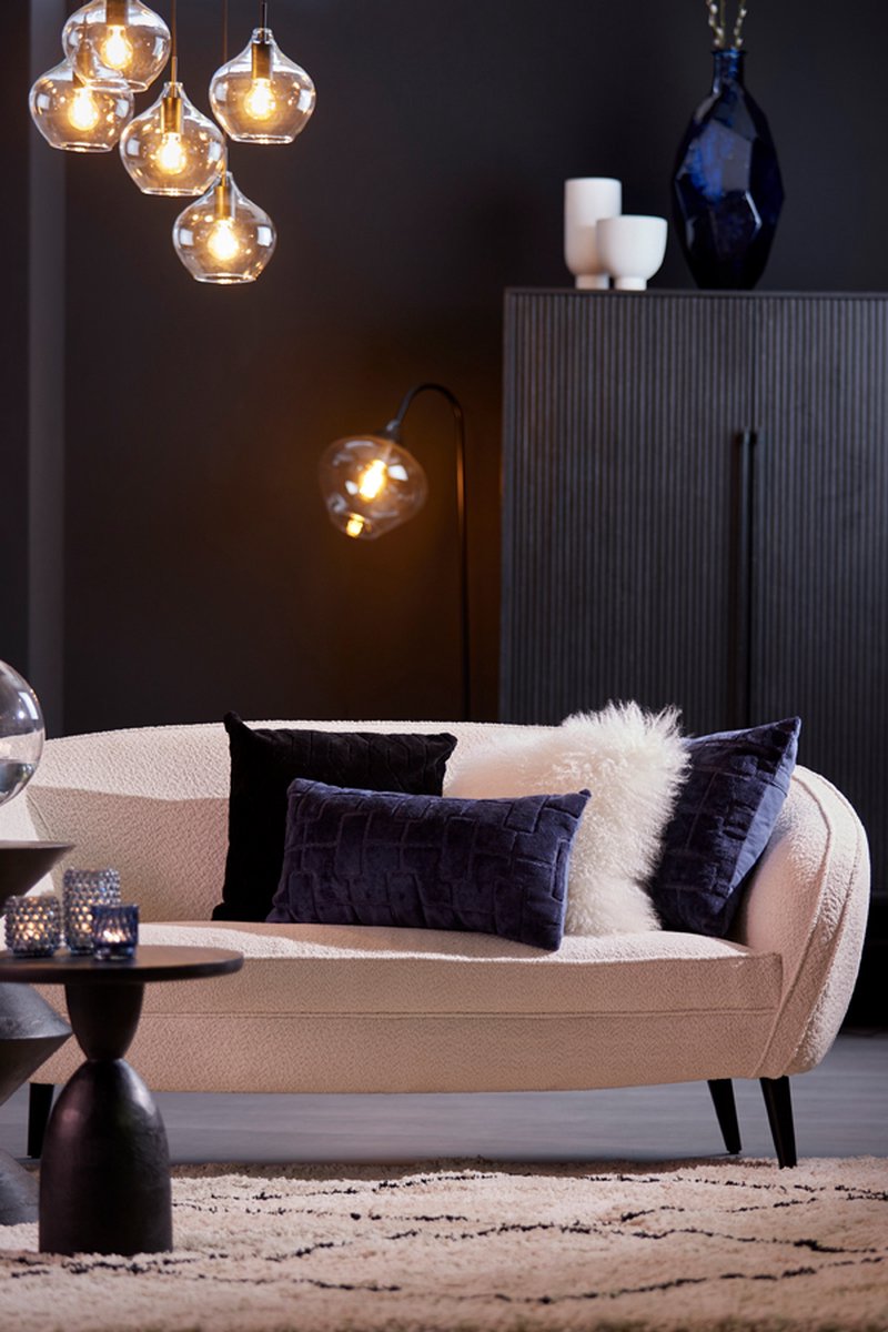 Light & Living Vloerlamp Rakel Transparant - Zwart