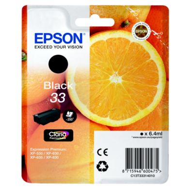 Epson Epson 33 Inktcartridge zwart, 250 pagina's T3331 Replace: N/A