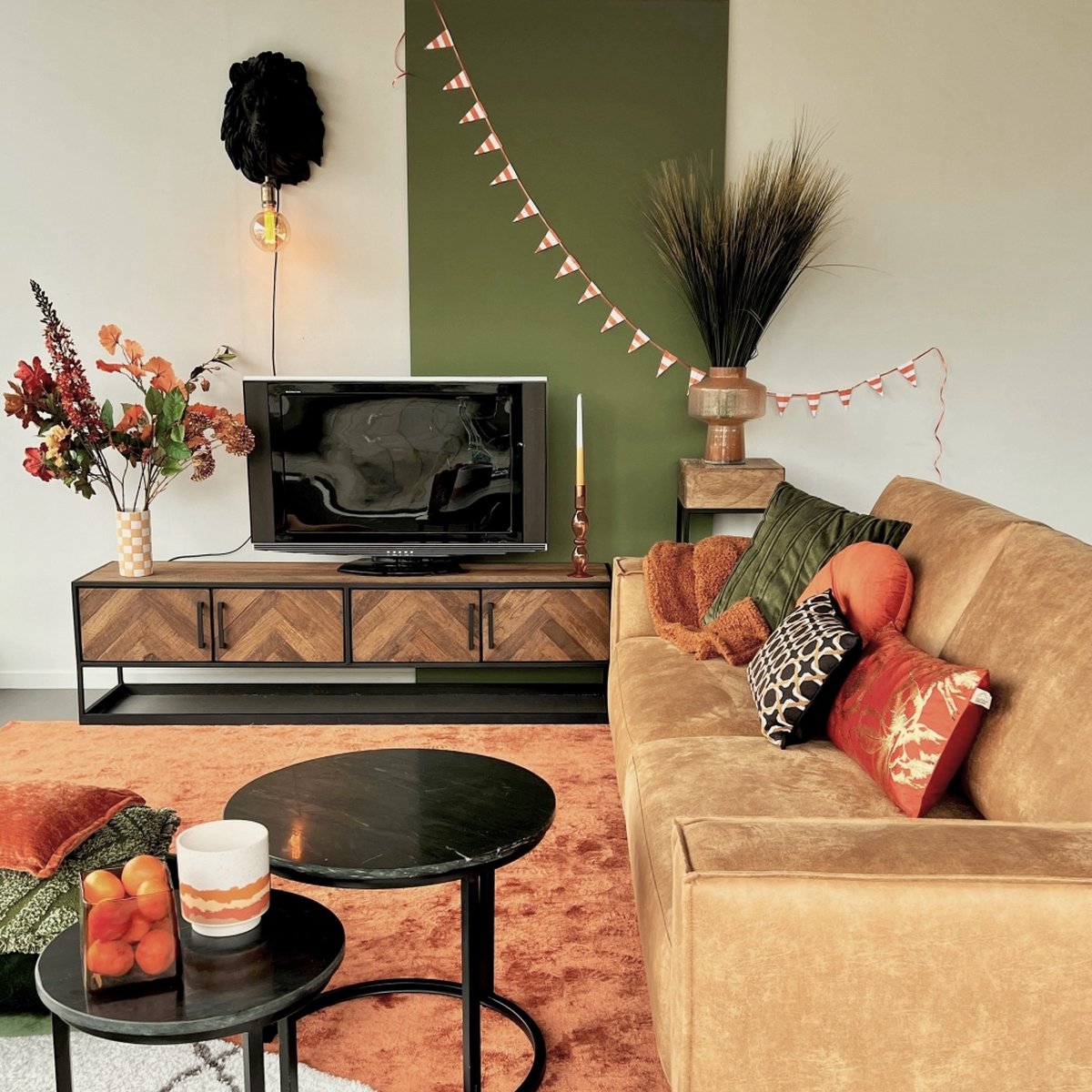 Light & Living Vaas Trasmos - Oranje