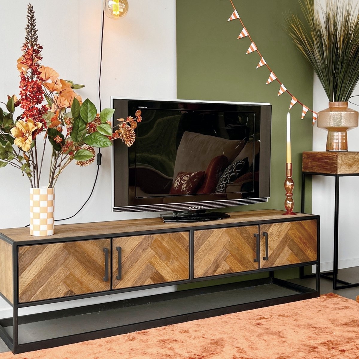 Light & Living Vaas Trasmos - Oranje