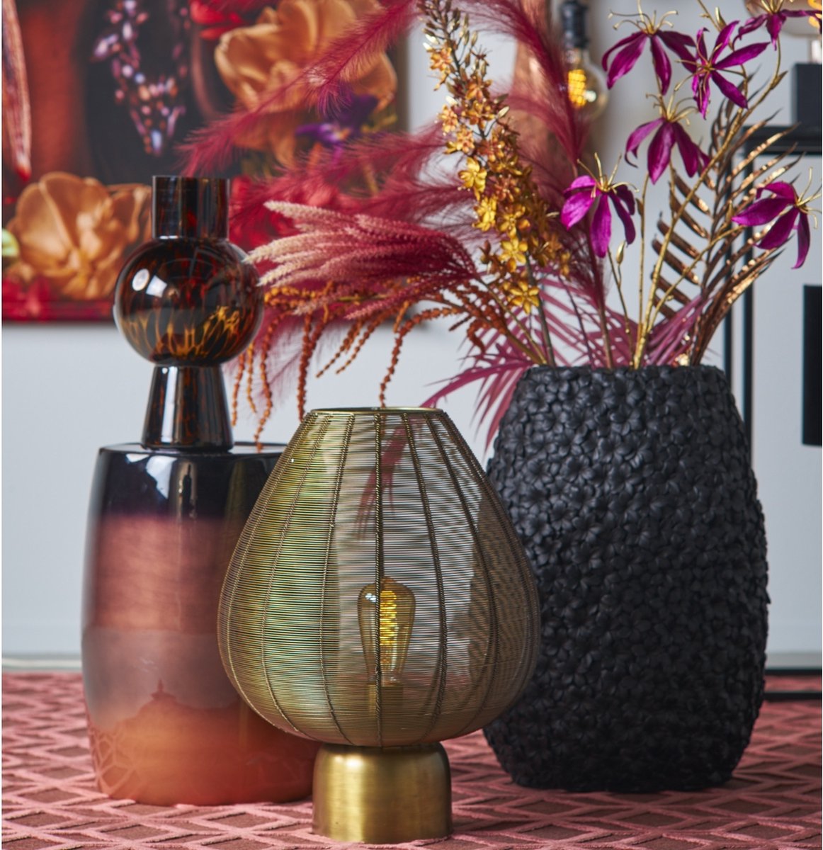 Light & Living Vaas Aloha S - Zwart