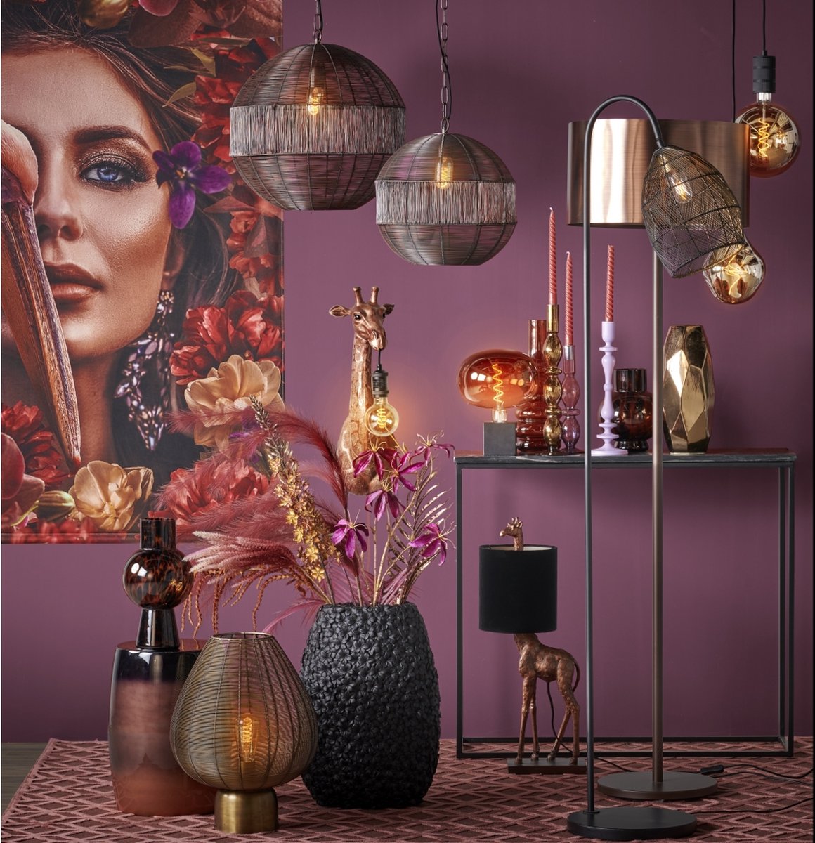 Light & Living Vaas Aloha S - Zwart