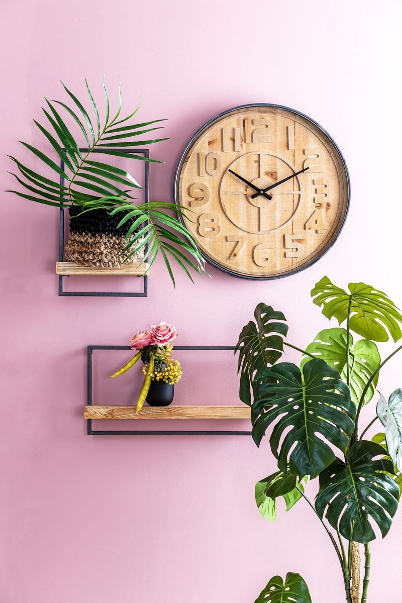 Light & Living Klok Logan - Bruin