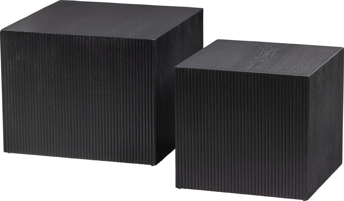 Bijzettafel (set 2 stuks) Sanne - Zwart