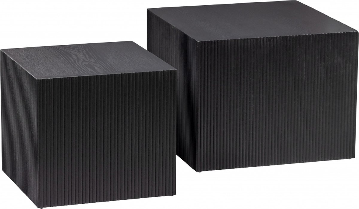 Bijzettafel (set 2 stuks) Sanne - Zwart