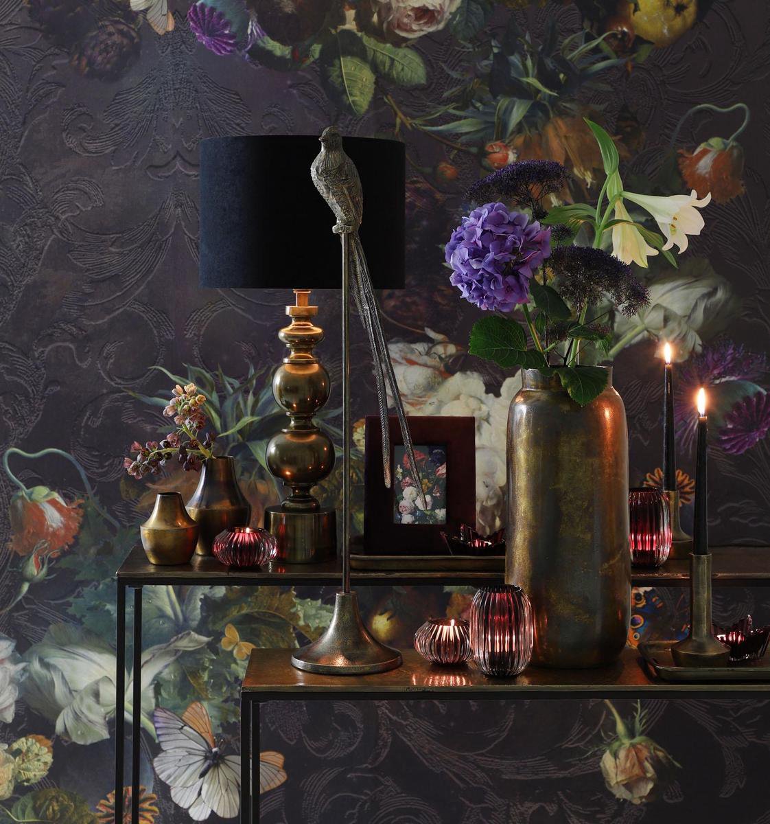 Light & Living Lampenkap Velours - Zwart