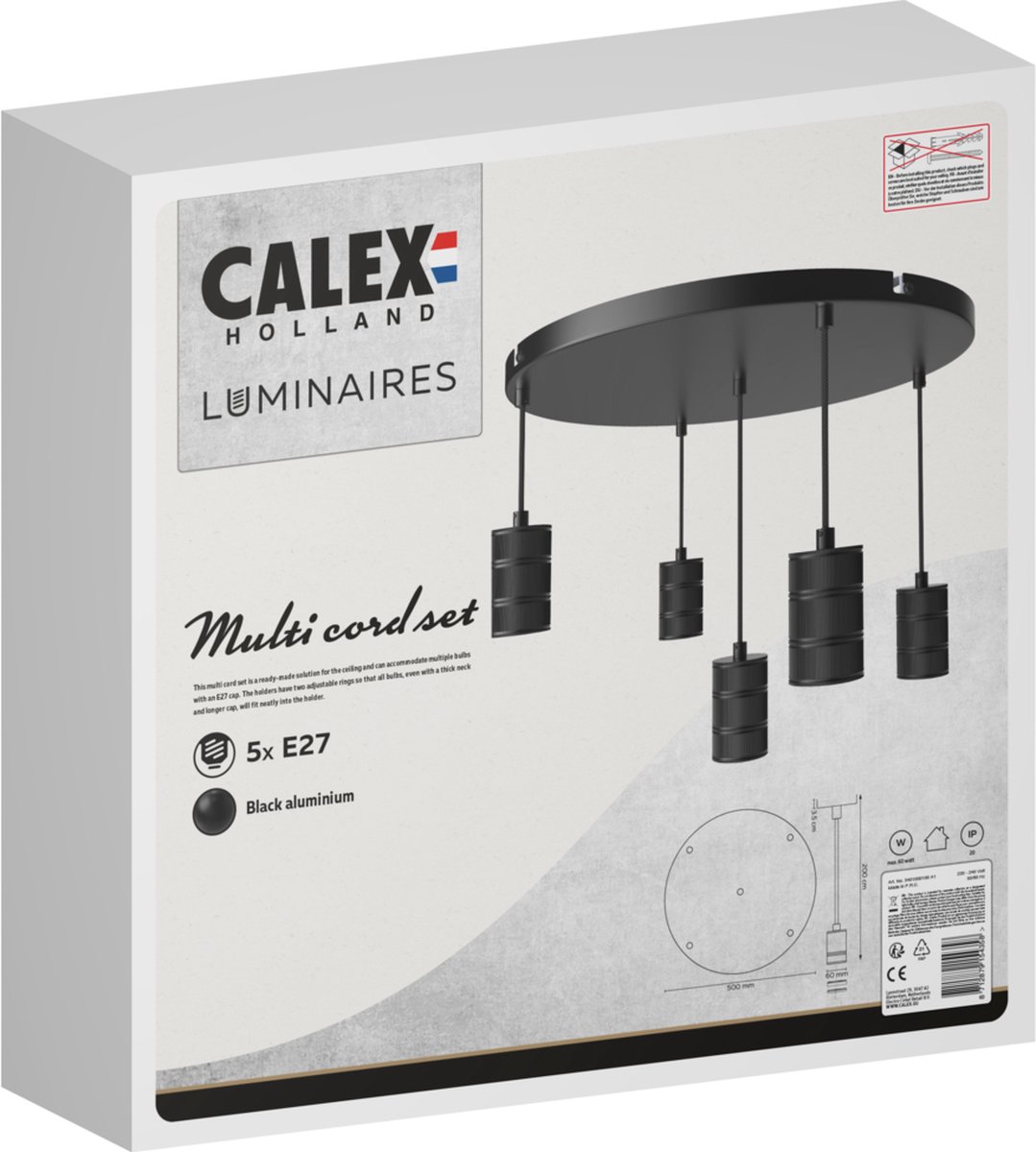 Calex Hanglamp - Zwart