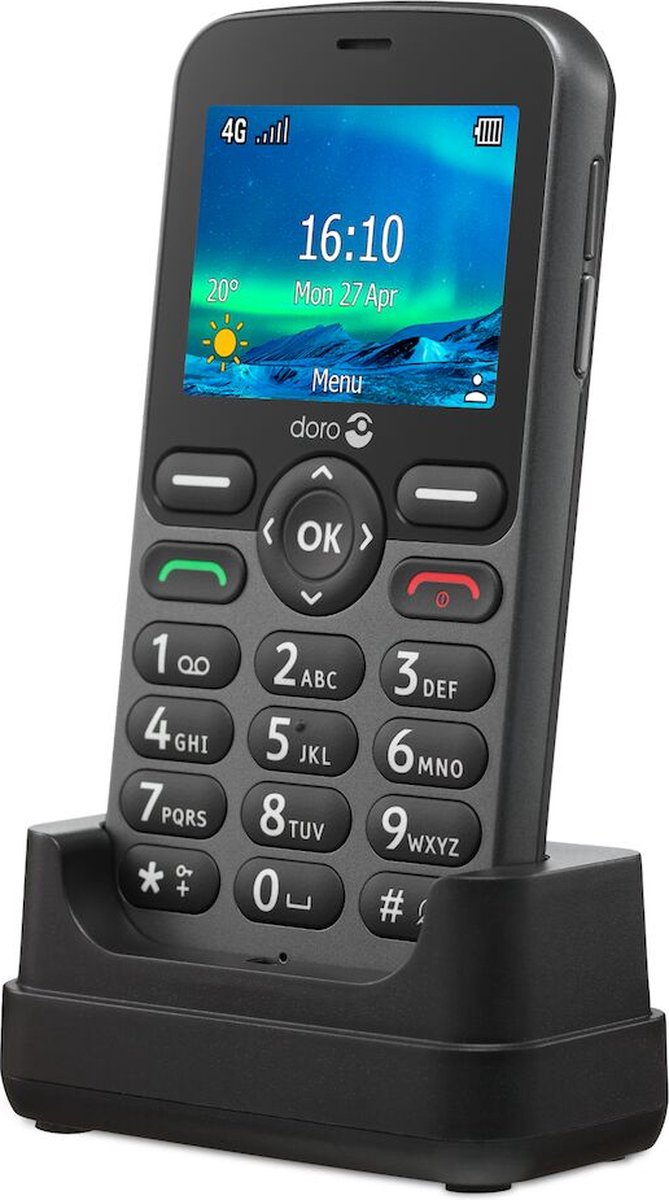 Doro 5860 Eenvoudige Gsm - 4g (wit) - Zwart