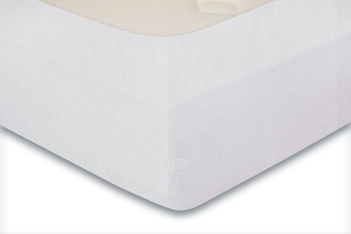 Linnick Badstof Velours Hoeslaken - White - 2 Persoons - 140x210/220-160x200cm