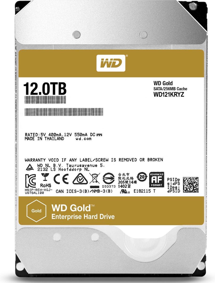 Western Digital Gold 121KRYZ 12TB