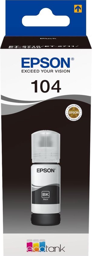 Epson 104 Inktflesje - Zwart