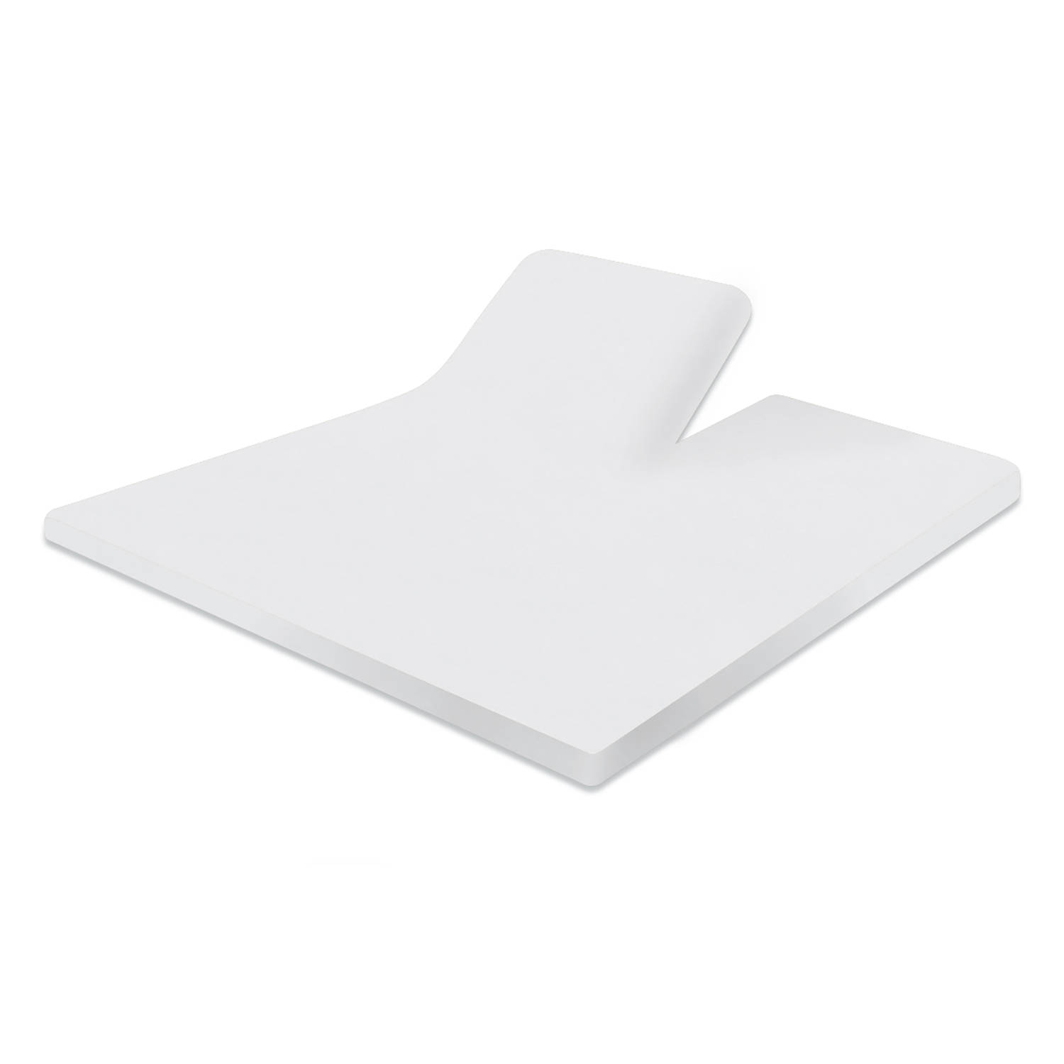 Linnick Splittopper Hoeslaken Badstof Velours - White 180x210/220cm