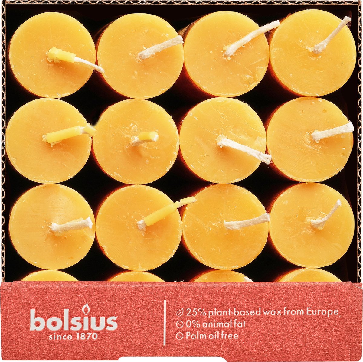 Bolsius Dinerkaars Rustiek Honeycomb Yellow 27 Cm - 16 Stuks - Geel