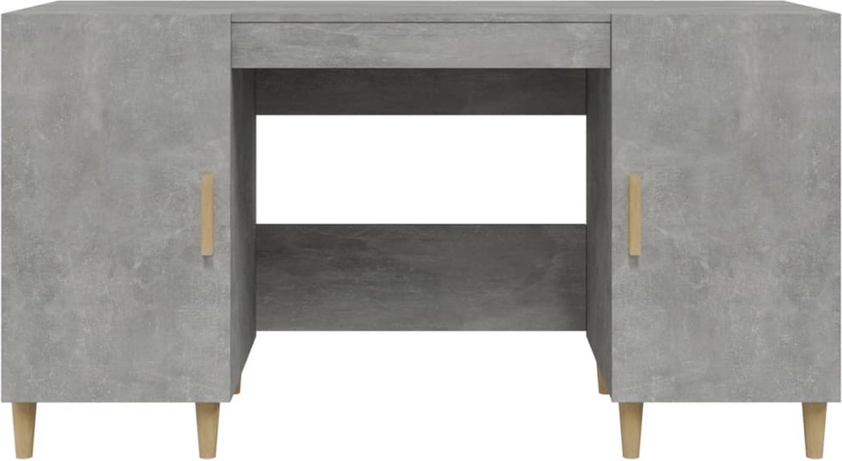 Vidaxl Bureau 140x50x75 Cm Bewerkt Hout Beton - Grijs