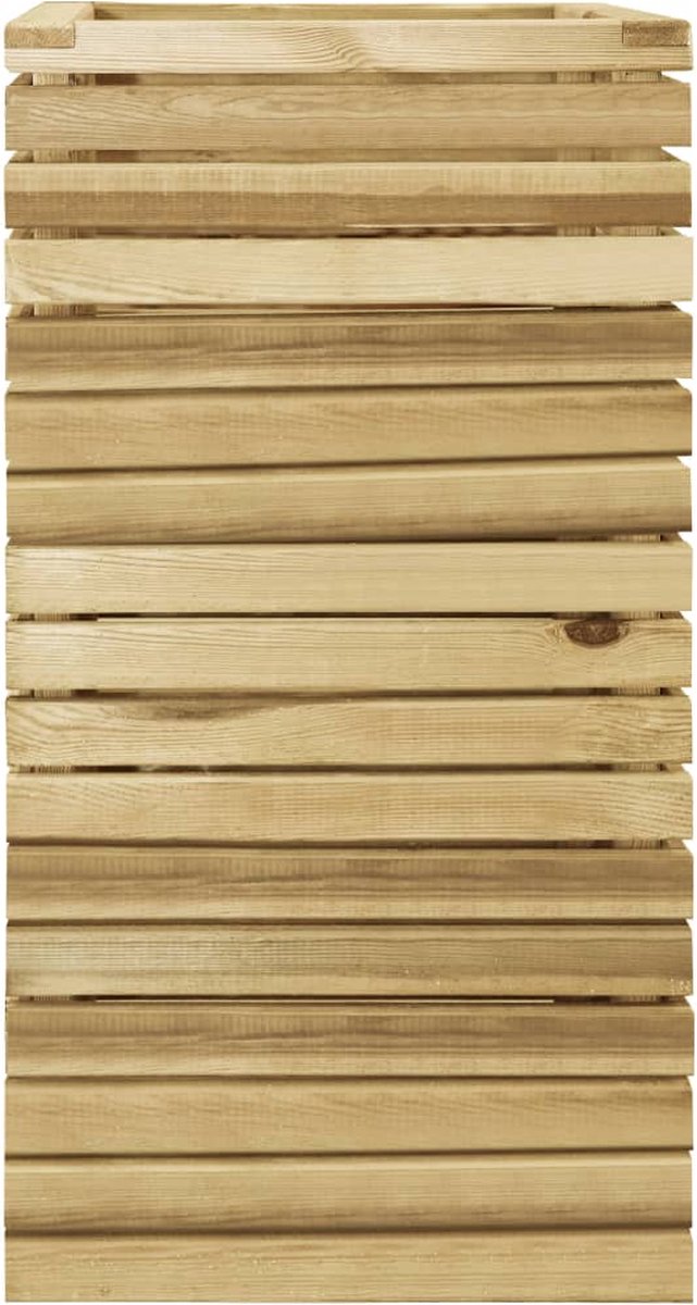 Vidaxl Plantenbak Verhoogd 50x50x100 Cm Geïmpregneerd Grenenhout - Groen