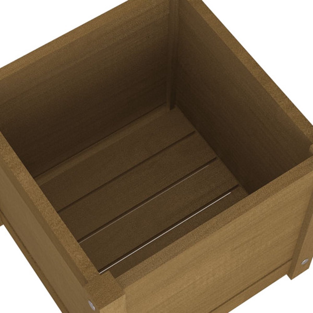 Vidaxl Plantenbak 40x40x40 Cm Massief Grenenhout Honing - Bruin