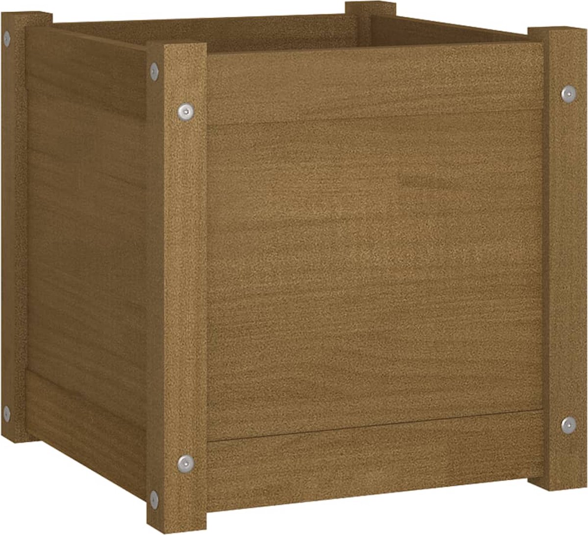 Vidaxl Plantenbak 40x40x40 Cm Massief Grenenhout Honing - Bruin