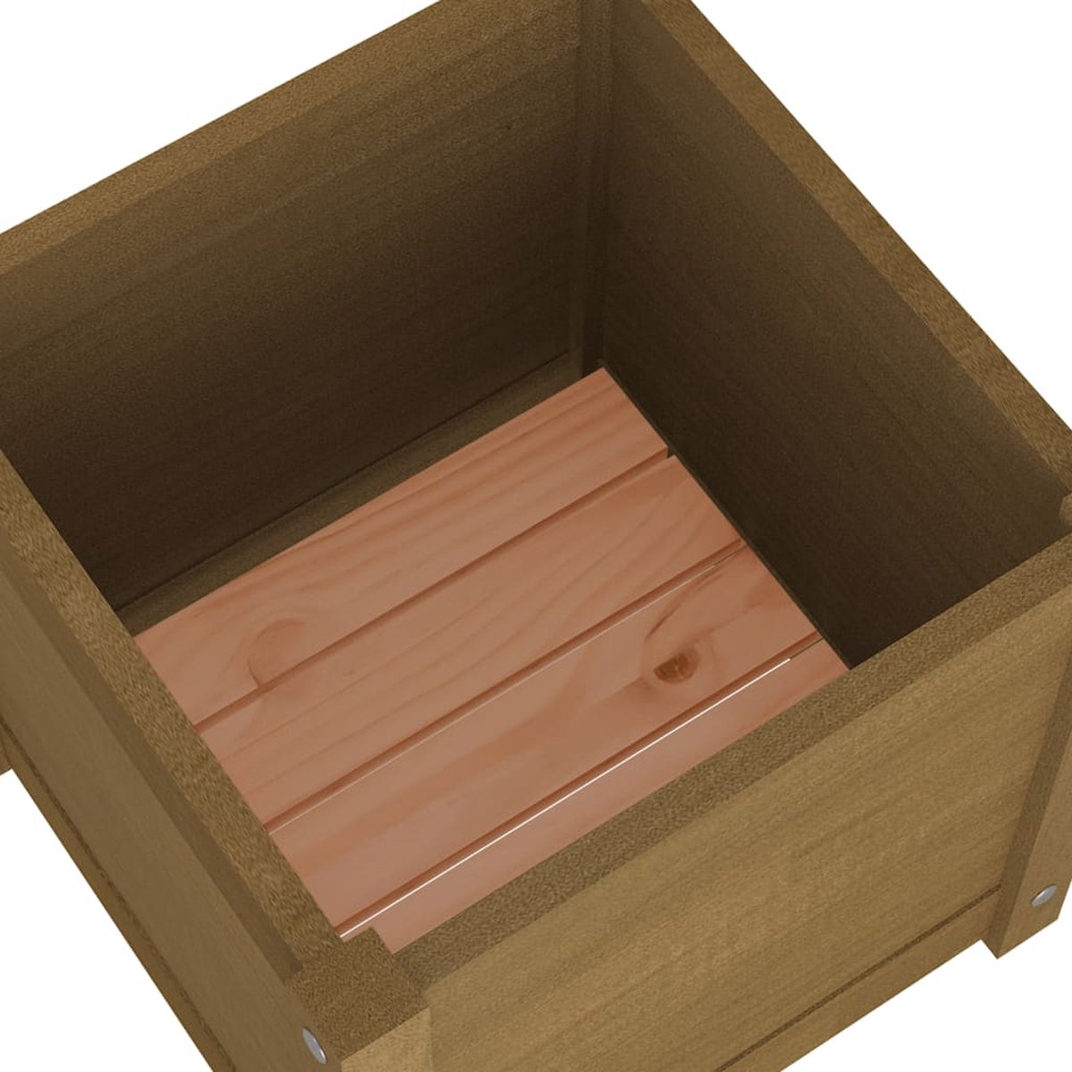 Vidaxl Plantenbak 40x40x40 Cm Massief Grenenhout Honing - Bruin