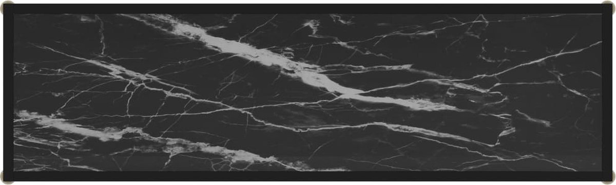 Vidaxl Wandtafel 120x35x75 Cm Gehard Glas - Zwart