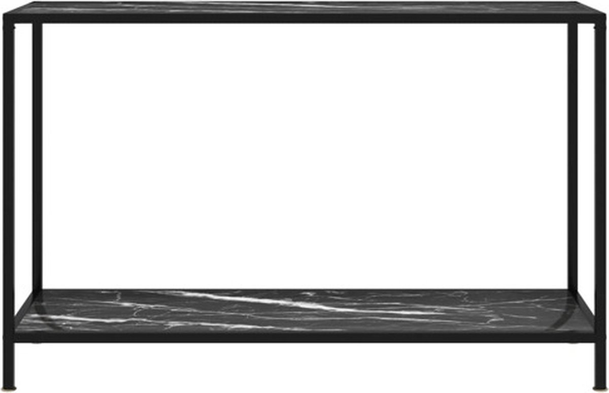 Vidaxl Wandtafel 120x35x75 Cm Gehard Glas - Zwart