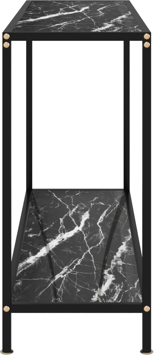 Vidaxl Wandtafel 120x35x75 Cm Gehard Glas - Zwart