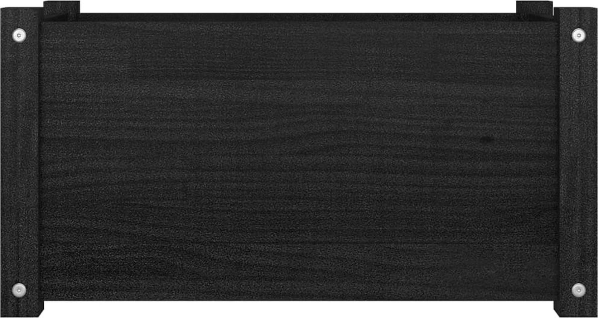 Vidaxl Plantenbakken 2 St 60x31x31 Cm Massief Grenenhout - Zwart