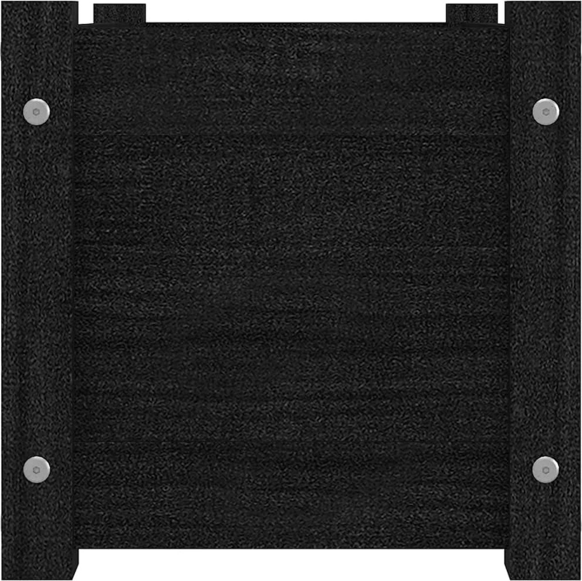 Vidaxl Plantenbakken 2 St 60x31x31 Cm Massief Grenenhout - Zwart