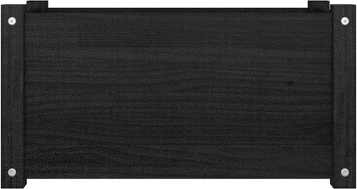 Vidaxl Plantenbakken 2 St 60x31x31 Cm Massief Grenenhout - Zwart